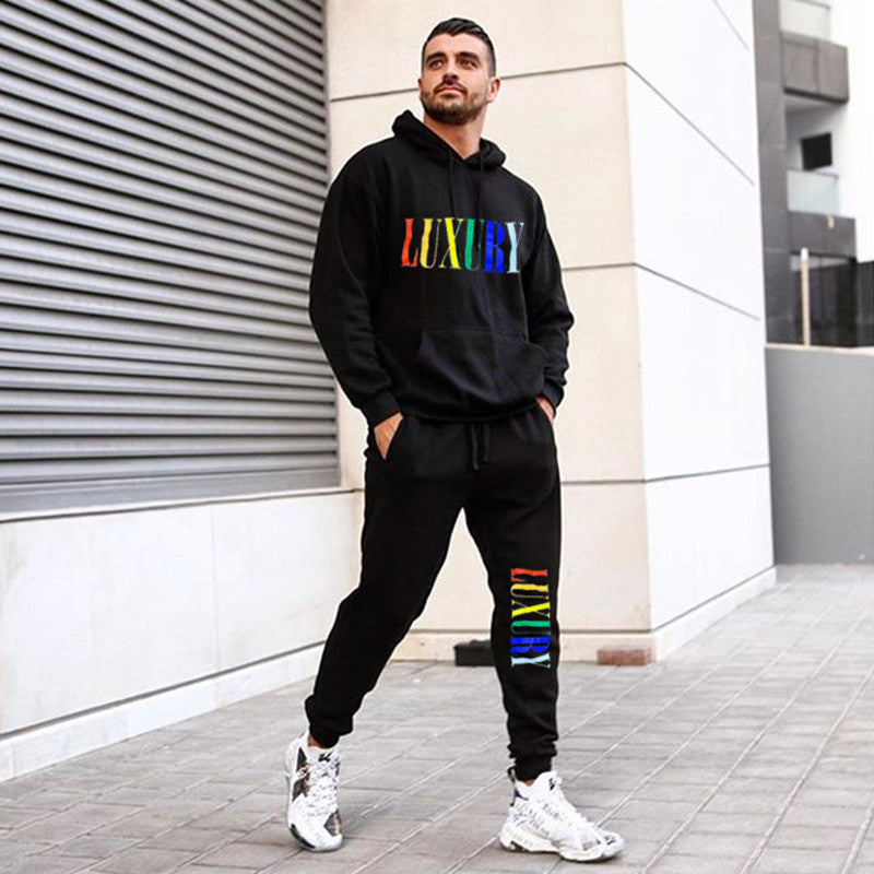 Hooded Printed Pullover Sweater for Men and Women