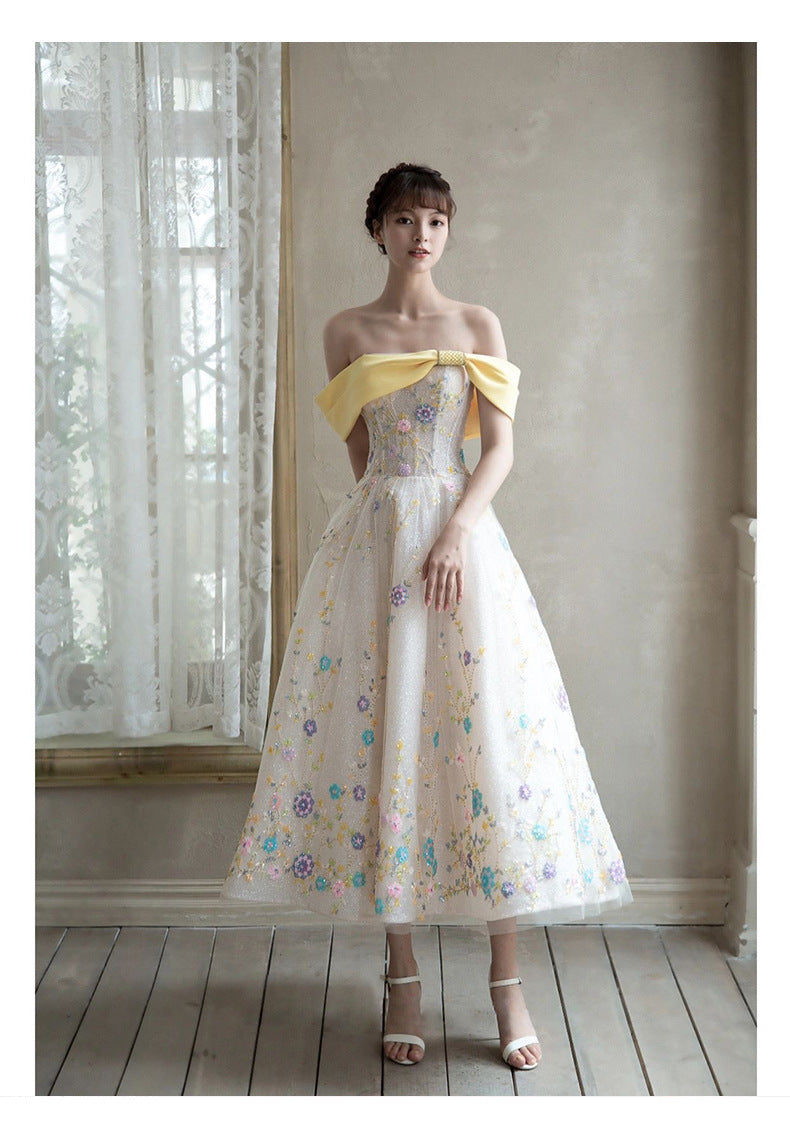 New Banquet Annual Meeting Evening Dress Ball Performance Costume