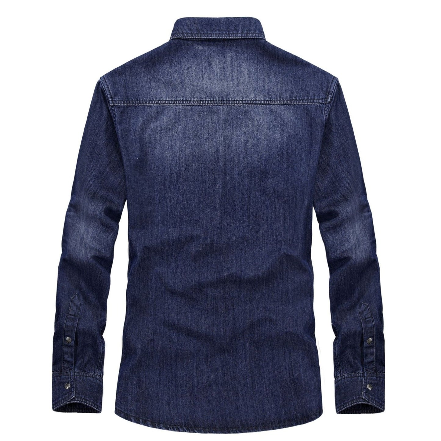 Denim Shirt Men's Casual Long Sleeve