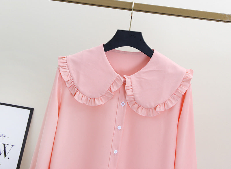 Loose Style Doll Collar Top Coat
