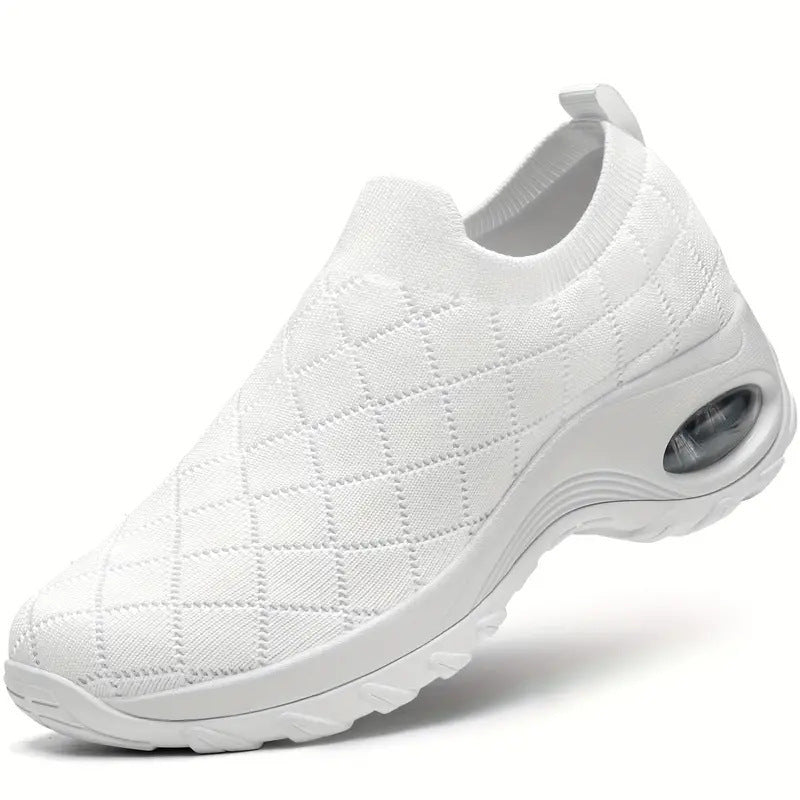 Chaussures décontractées à enfiler à carreaux multicolores pour femme