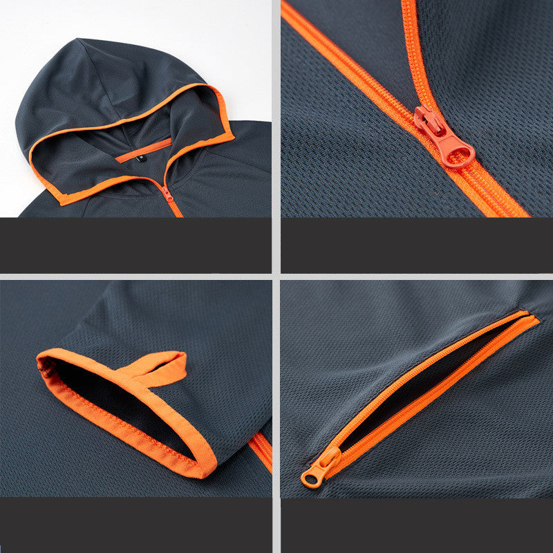Hydrophobic Ice Silk Fishing Suit with Black Technology