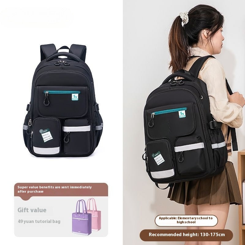 Lightweight Large Capacity Spine Protection Backpack for Girls
