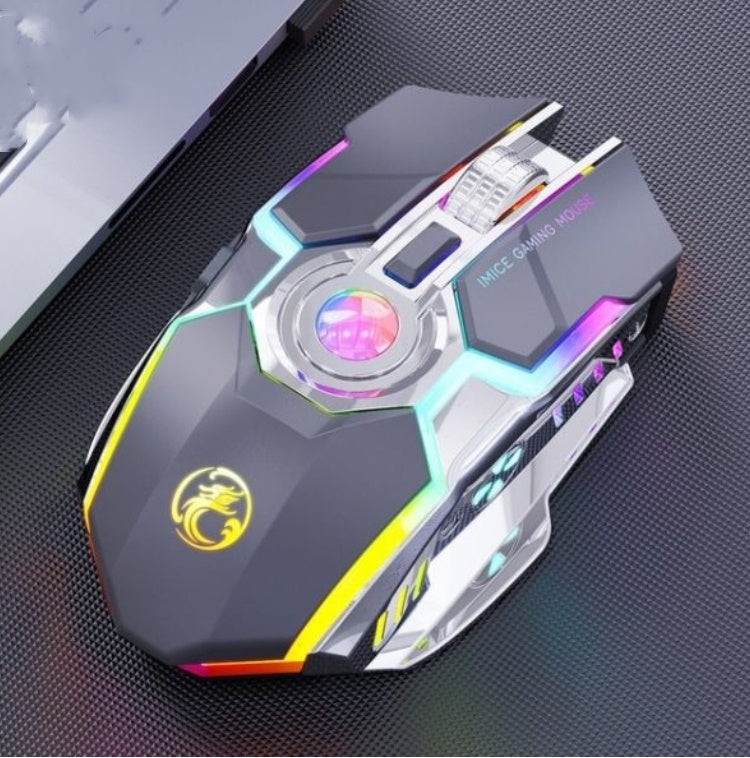 Silent Charging RGB Wireless Gaming Mouse with 7 Keys and 3-Level DPI