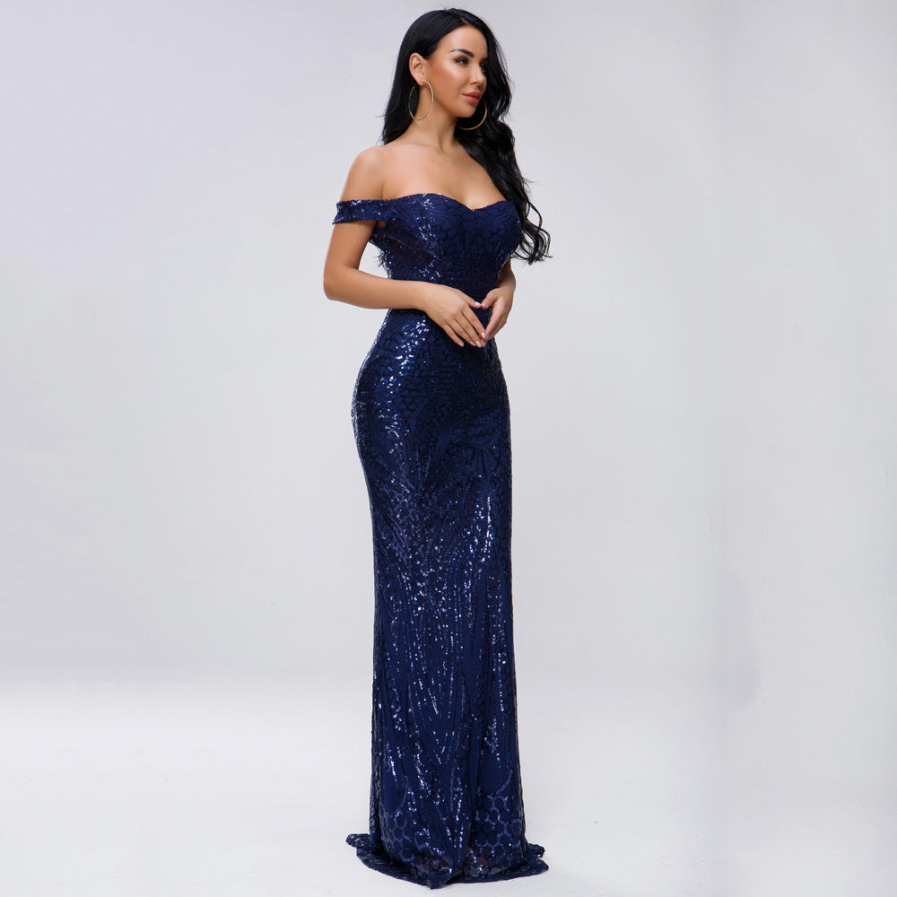 Women's Sequined Tube Top Dress Mop