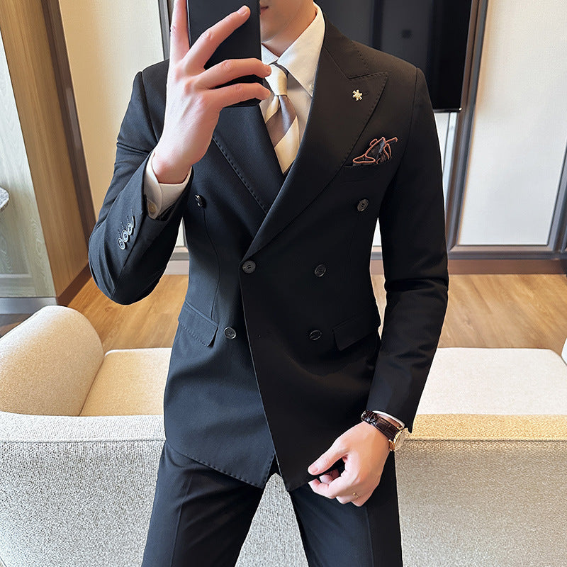 Business Slim Fit Casual Two-piece Suit