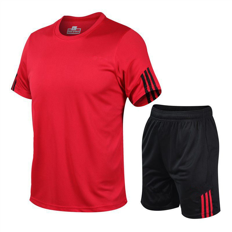 Men's Quick Dry Sports Track Suit Two-Piece Gym Running Set