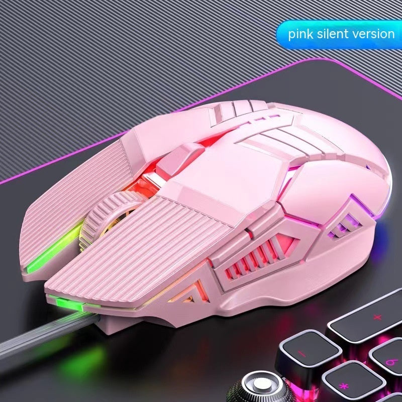 Wired 6D Colorful Luminous Mute E-Sports Gaming Mouse