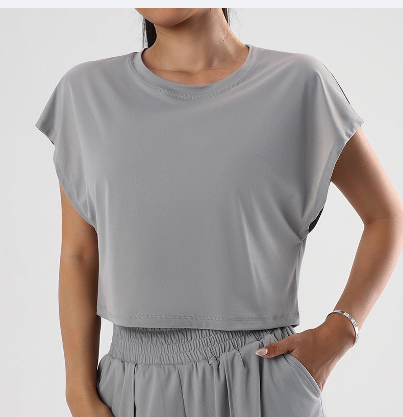 T-shirt fin minimaliste à séchage rapide pour femme