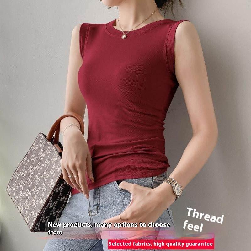 Round Neck Vest Women's Inner Comfortable Bottoming Shirt Top