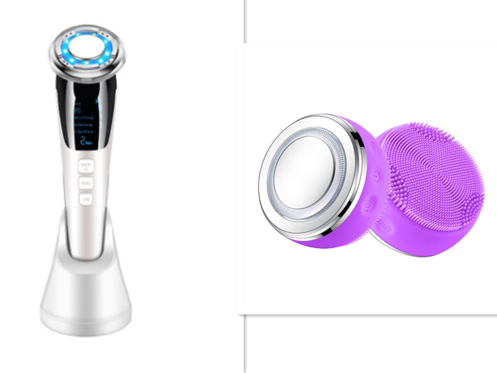Ultrasonic LED Photon Vibration Light Therapy Micro-Current Beauty Massager