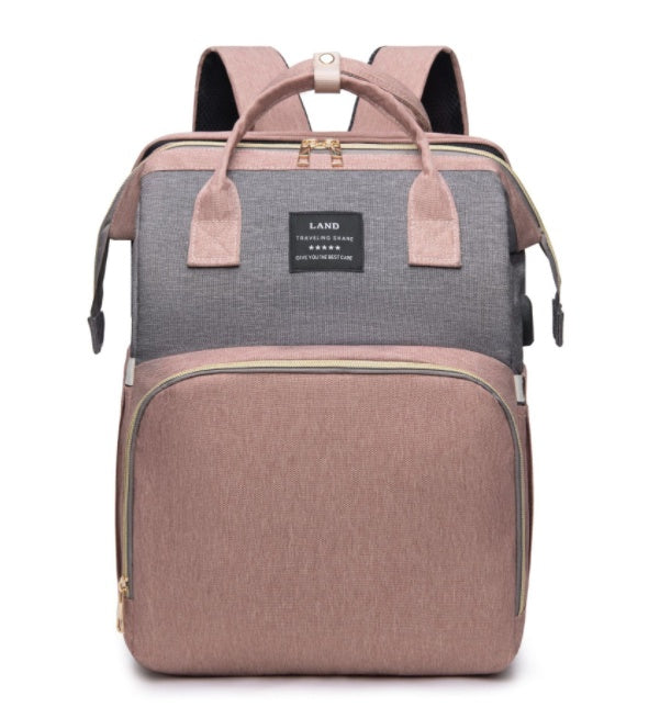 Sac à langer double épaule grande capacité portable avec matelas à langer