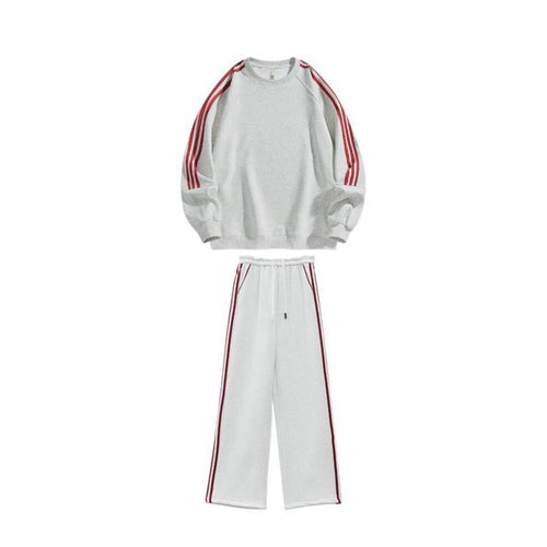 Ensemble de sport décontracté deux pièces et sweat à capuche épaissi pour femme automne-hiver