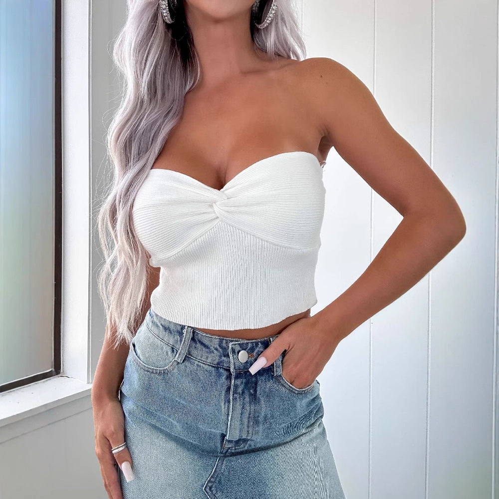 Jupe en jean taille haute délavée à ourlet brut irrégulier