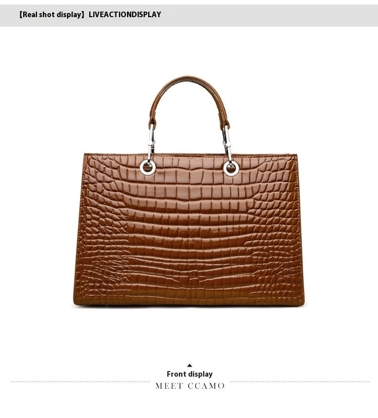 Women's Large Capacity Cowhide Handbag