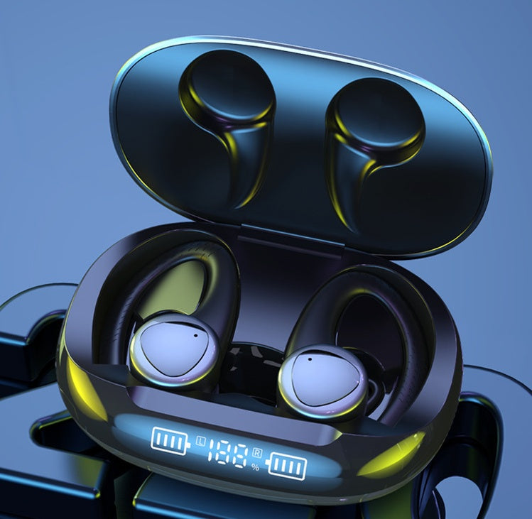 Smart Touch Digital Display Black Technology Ear Movement Into The Ear