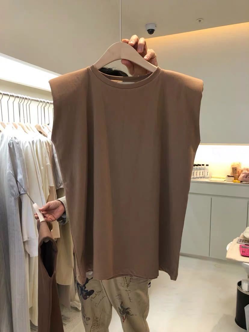 Fashion Black Vest T-shirt Top Outer Wear Ins