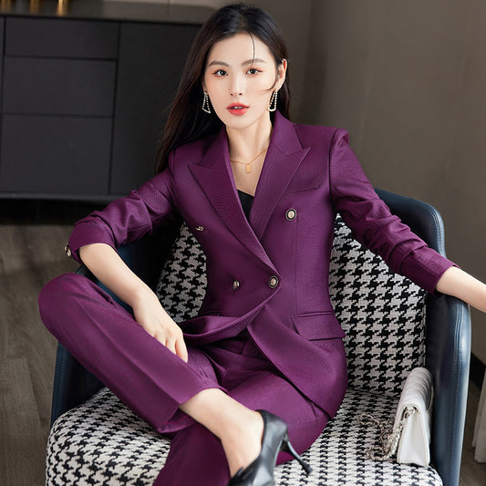 Long-sleeved Front Desk Overalls Women's Autumn Coat