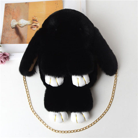 Rabbit Kids Plush Messenger Bag with Chain