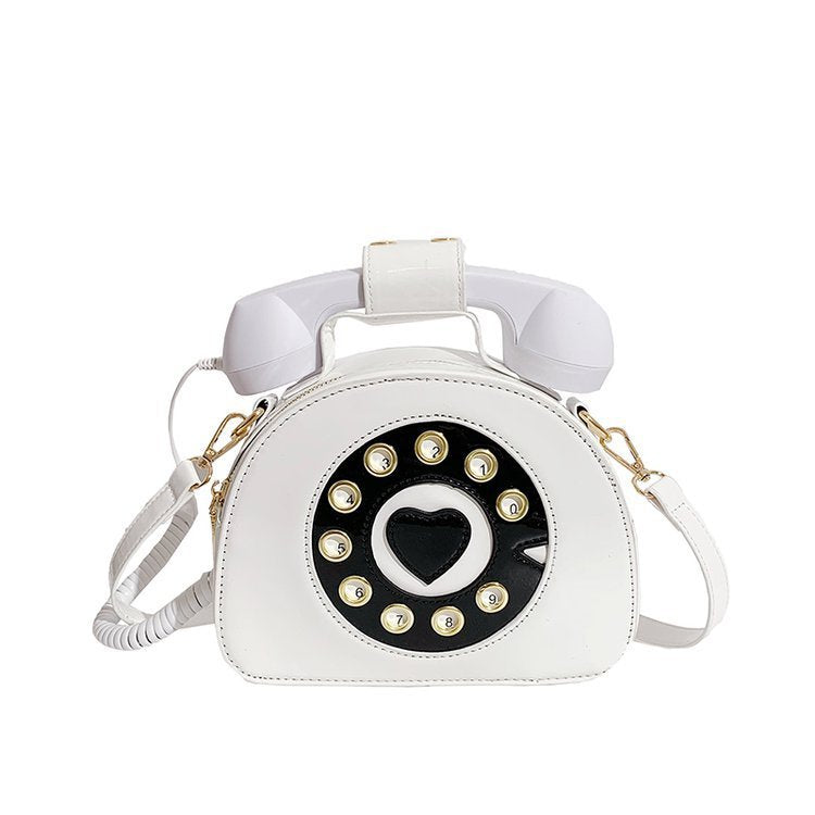 Candy Color PU Round Cross-Border Handbag for Girls Medium 21x16x9cm