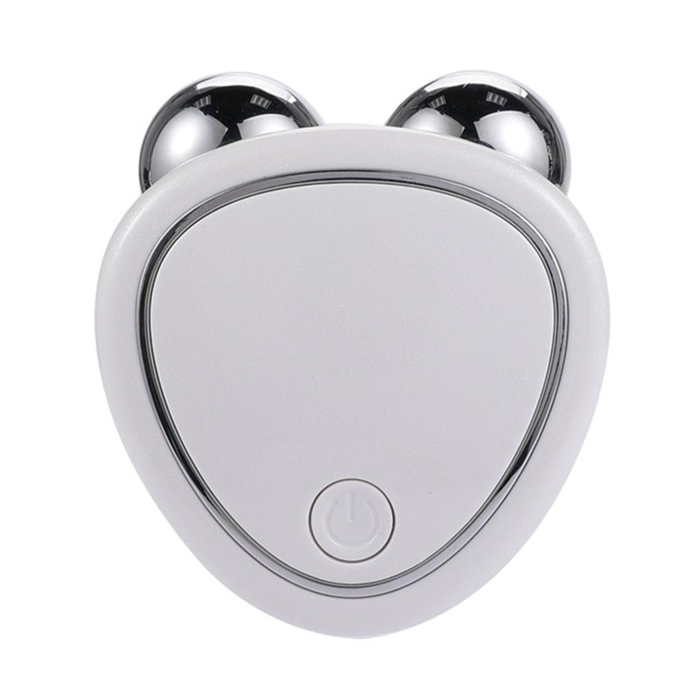 Portable Micro-Current Facial Beauty Instrument with Double Roller Massager for Lifting, Thinning & Reducing Edema
