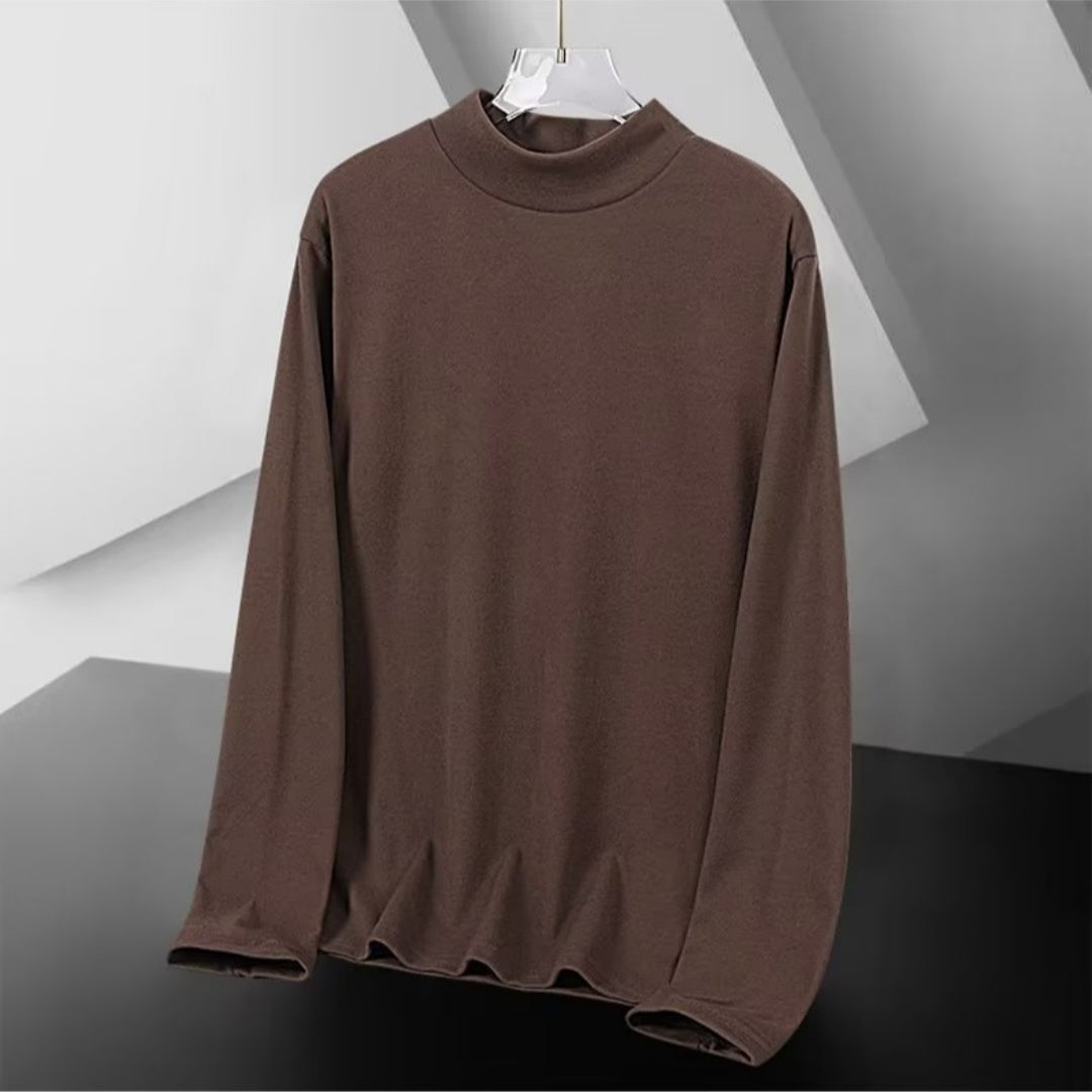 Double-sided Dralon Semi-high Collar Warm Men's Undershirt