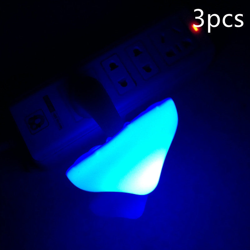 Mushroom LED Night Light with Sensor Warm White EU US Plug Wall Socket Lamp