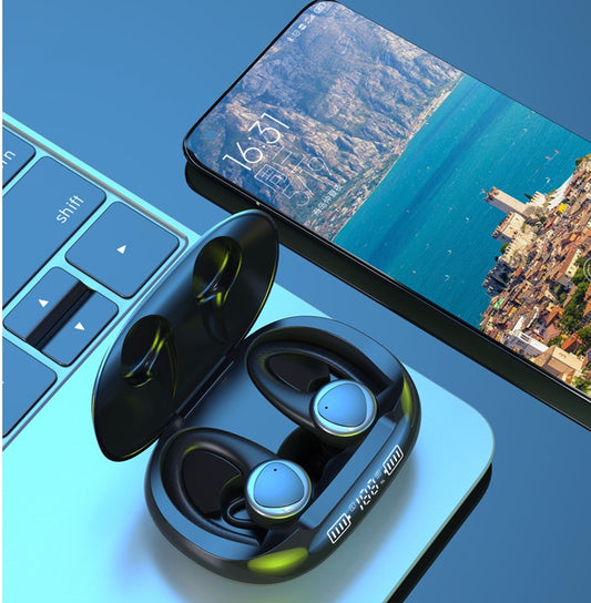 Smart Touch Digital Display Black Technology Ear Movement Into The Ear