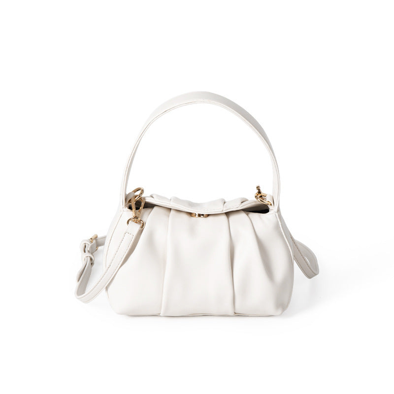 Sac à Bandoulière Plissé Nuage Tendance Sac Oreiller Portable en PU