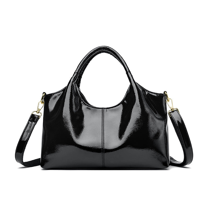 Sac de banlieue en cuir véritable brillant de qualité supérieure