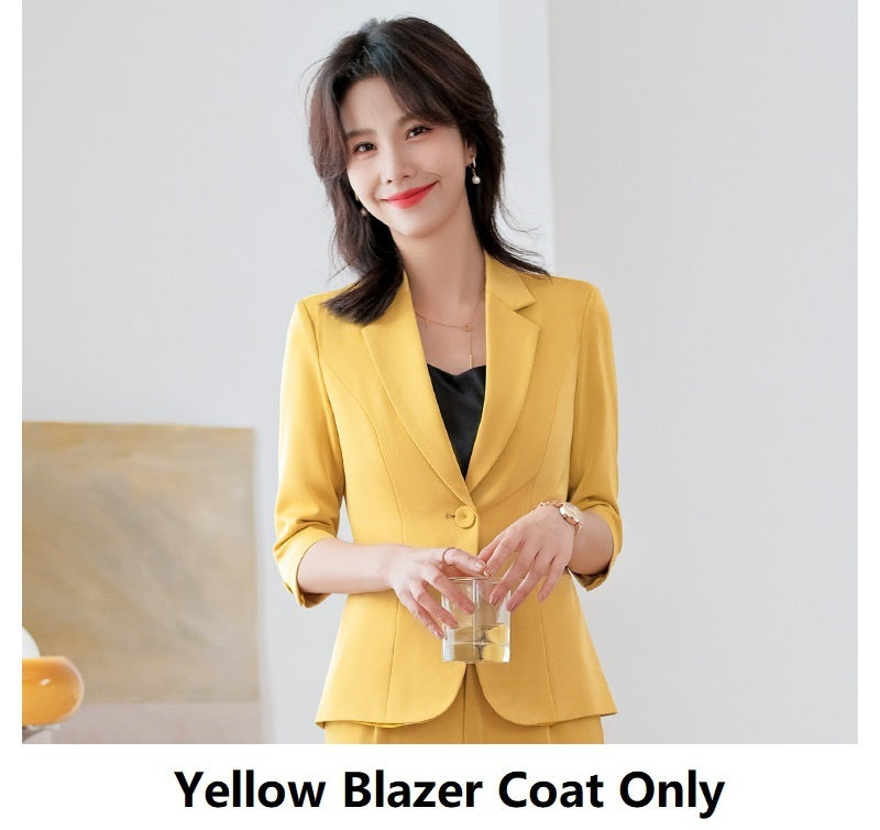 Veste de costume unie pour femme avec manches