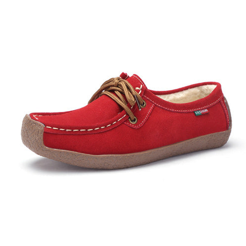 Chaussures plates décontractées pour femmes enceintes en cuir recyclé