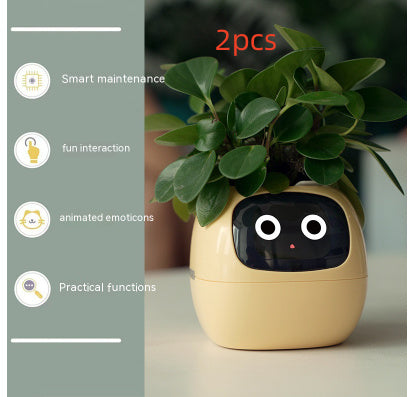Smart Planter with 7 Sensors & AI Chips for Easy, Fun Plant Care – Over 49 Expressions