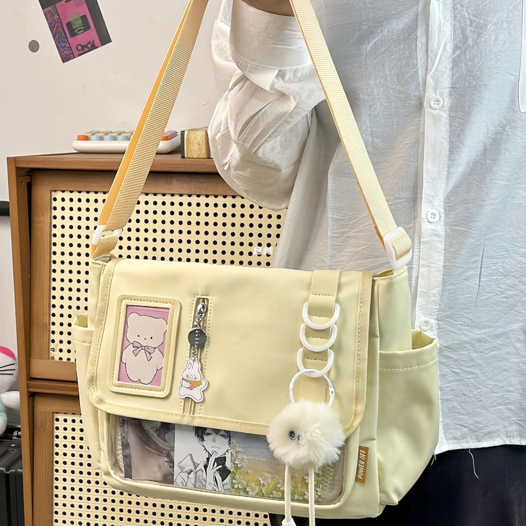 Canvas Waterproof Lightweight Casual Crossbody Handbag 33×27×15cm