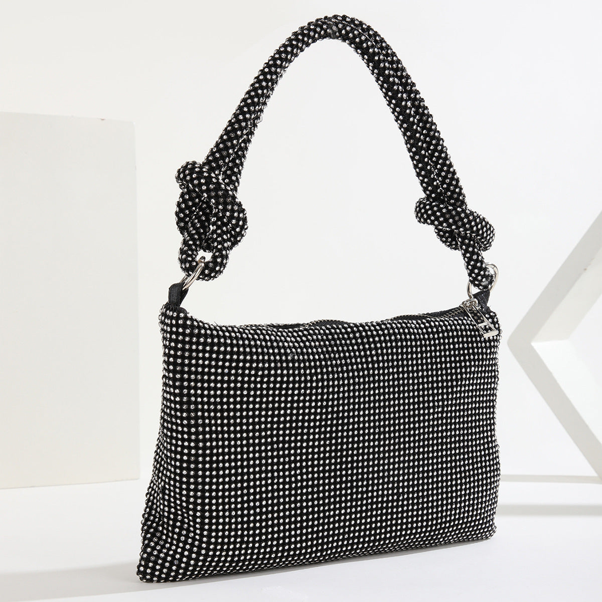 Pochette de soirée pour femme incrustée de strass et diamants, 26x16cm, Plusieurs coloris