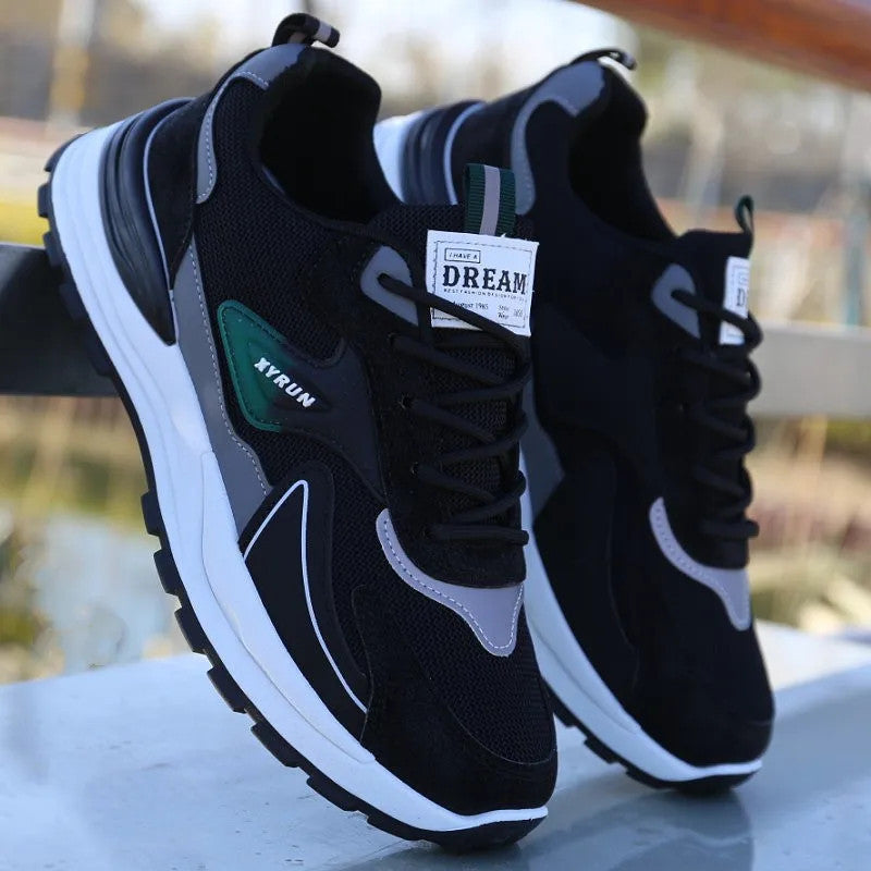Men's Lightweight Breathable Mesh Running Sneakers - Casual Low Top