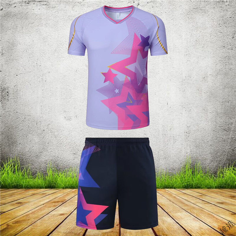 Badminton Volleyball Table Tennis Short-Sleeve Sportswear Set