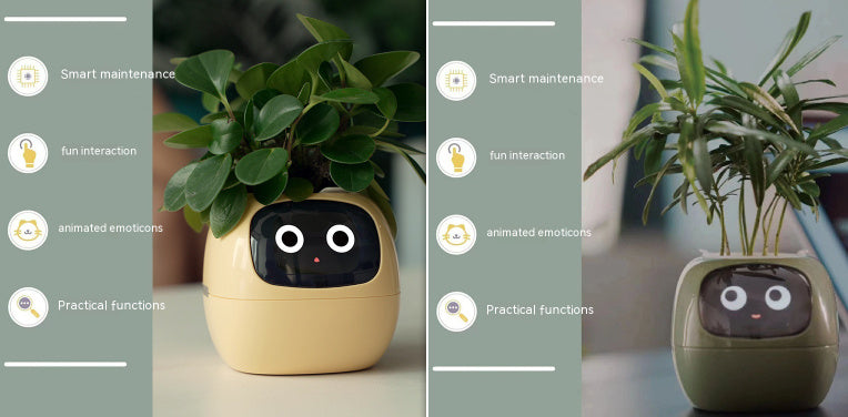 Smart Planter with 7 Sensors & AI Chips for Easy, Fun Plant Care – Over 49 Expressions