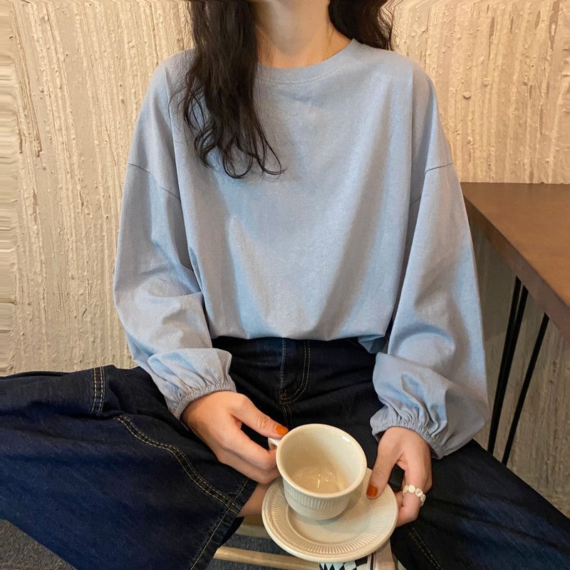 Slimming Lantern Sleeve Sweater Pullover