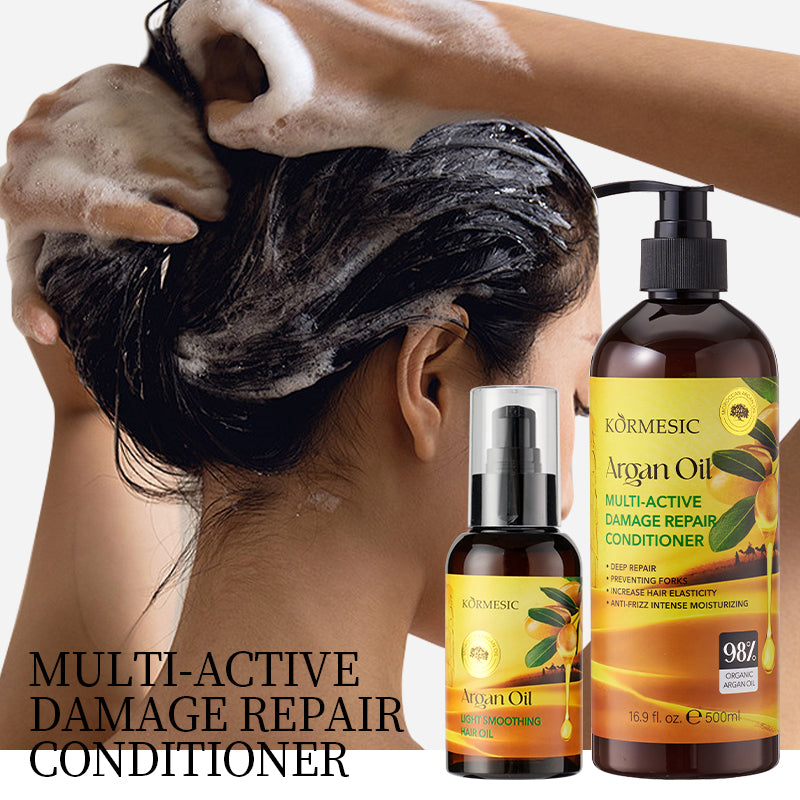 Huile capillaire légère et lissante à l'huile d'argan marocaine KORMESIC 110 ml - Soin complet