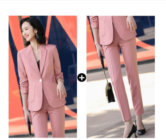 Spring & Autumn Commuter Women's Suits - Polyester Blend