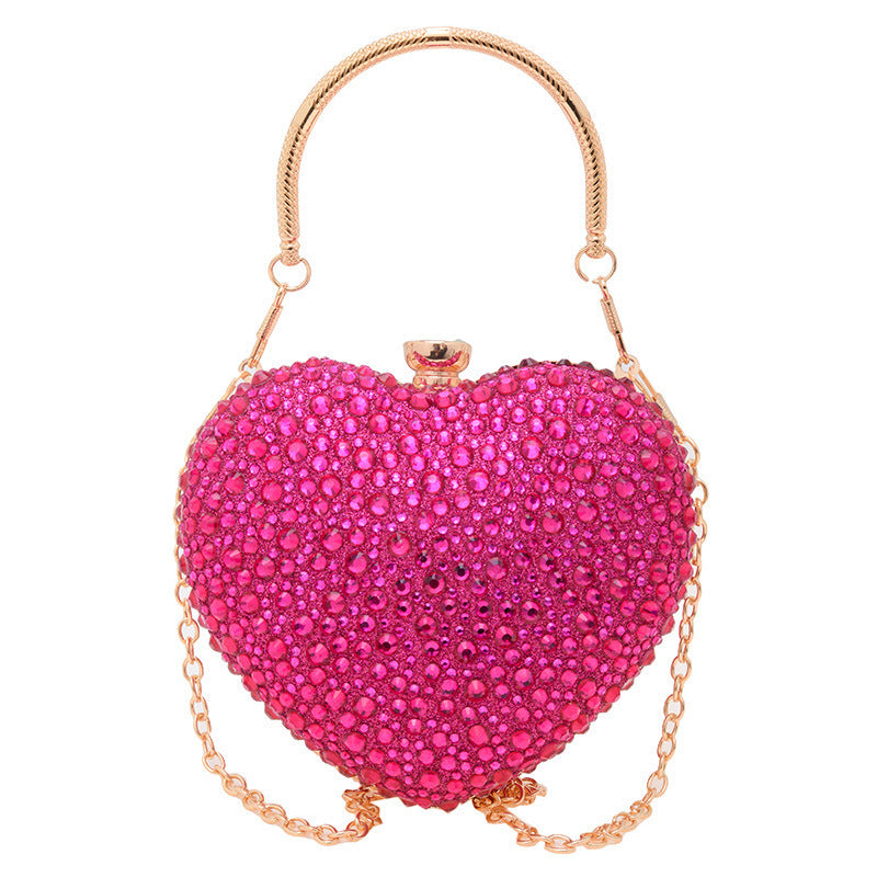 Sac à bandoulière croisé en chaîne incrustée de diamants