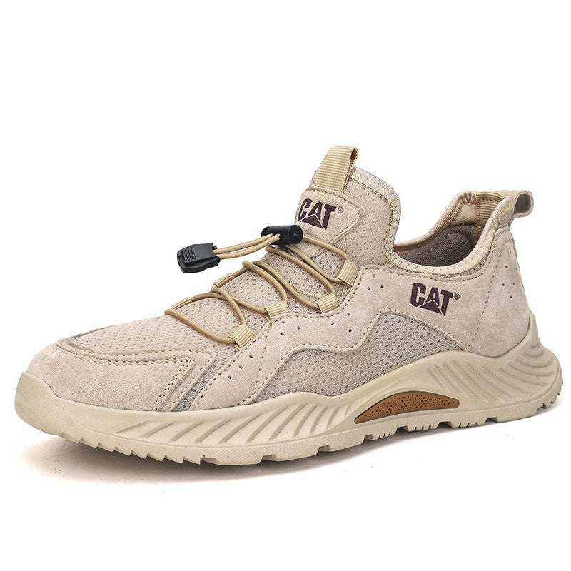 Men's Breathable Leather Casual Hiking Shoes Cross-Border Quality