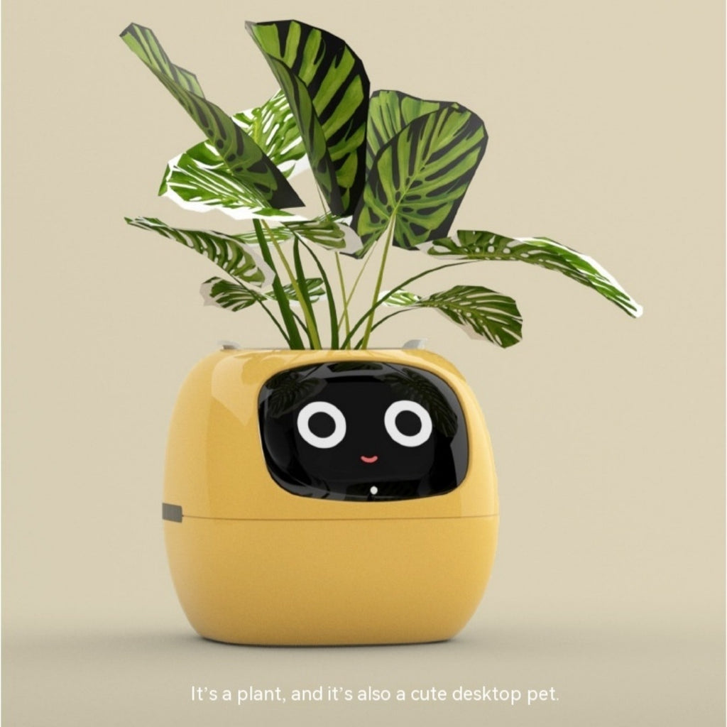 Smart Planter with 7 Sensors & AI Chips for Easy, Fun Plant Care – Over 49 Expressions