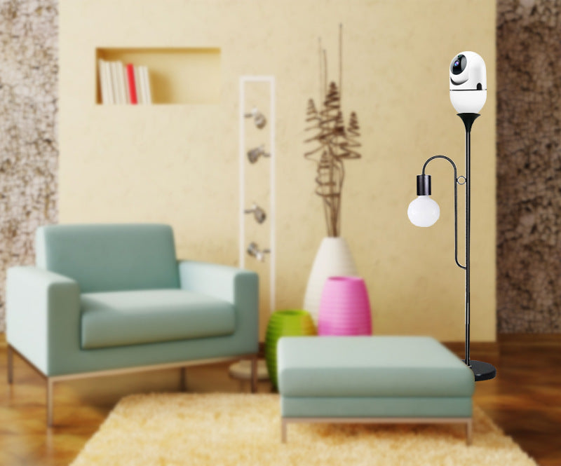 Caméra intelligente sans fil WIFI 1080P à tête rotative pour la surveillance de sécurité à domicile