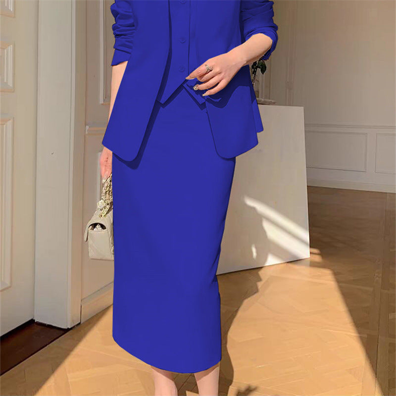 Slimming Loose-fitting Casual Suit Skirt Two-piece Set