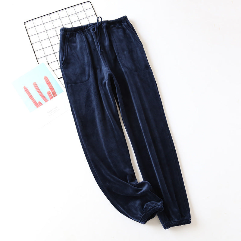 Plus Size Women's Loose Flannel Pajama Pants