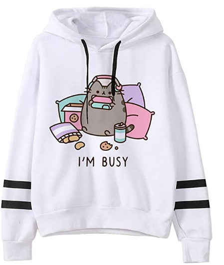 Sweat à capuche ample décontracté en molleton de polyester