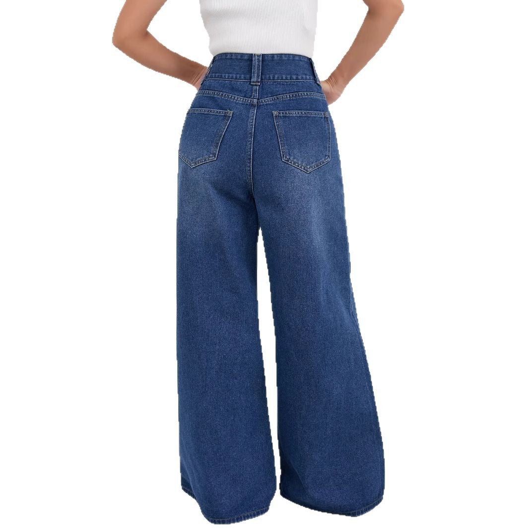 High-Waisted Flared Floor-Length Pants