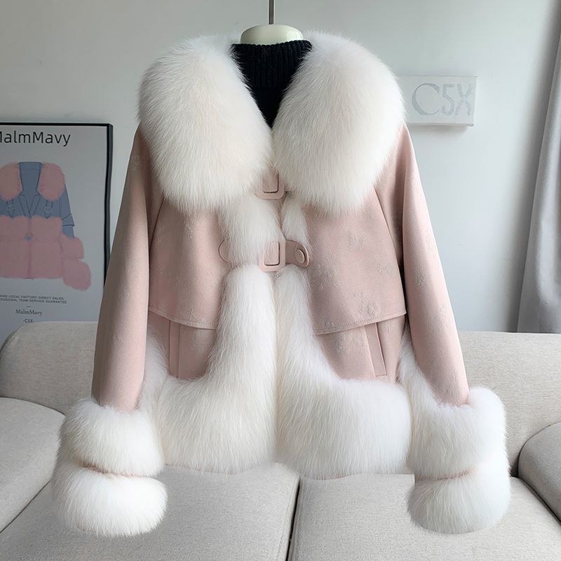 Veste courte et chaude d'hiver épaissie pour femme